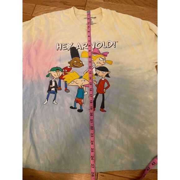 Nickelodeon, women's tie dye 90's Hey Arnold graphic long sleeve t shirt size 1X - Picture 8 of 8